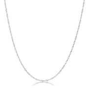 16 Inch Silver Twisted Chain freeshipping - Higher Class Elegance