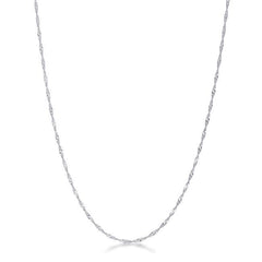 18 Inch Silver Twisted Chain freeshipping - Higher Class Elegance