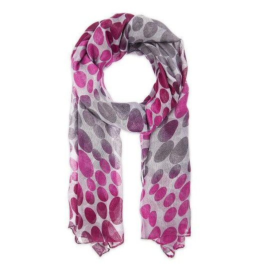 Purple Clemence Polka Dot Scarf freeshipping - Higher Class Elegance