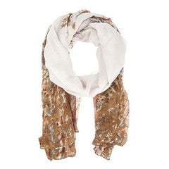 Brown Mona Watercolor Floral Scarf freeshipping - Higher Class Elegance
