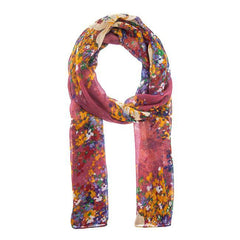 Pink Franchesca Artsy Floral Scarf freeshipping - Higher Class Elegance