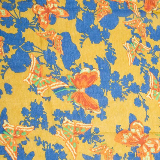 Mustard Marla Floral Scarf freeshipping - Higher Class Elegance