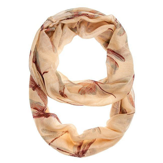 Dragonfly Peach Infinity Scarf freeshipping - Higher Class Elegance