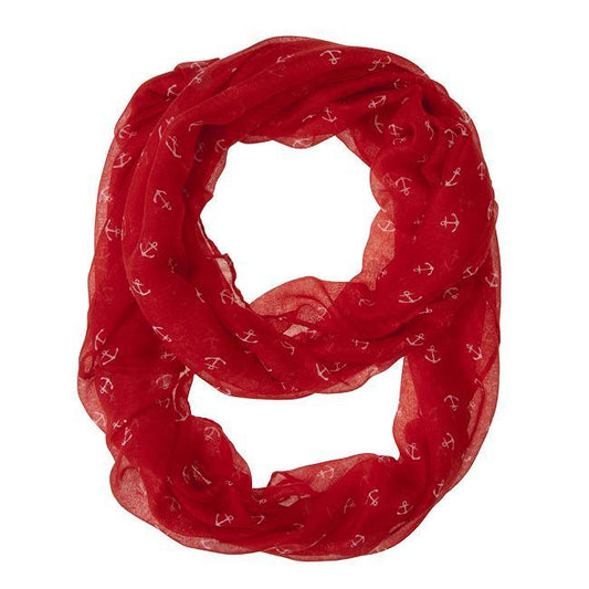 Anchor Red Infinity Scarf freeshipping - Higher Class Elegance