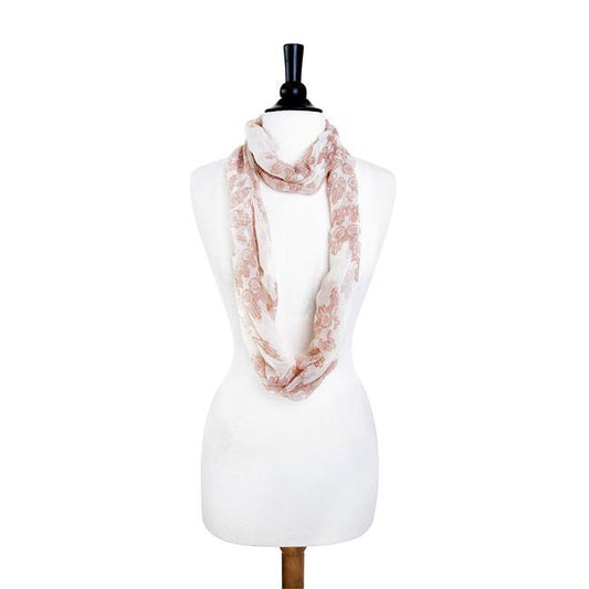 Mixology Peach Infinity Scarf freeshipping - Higher Class Elegance