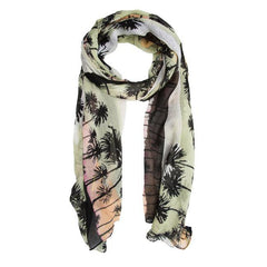 Green Bonnie Tropical Scarf freeshipping - Higher Class Elegance