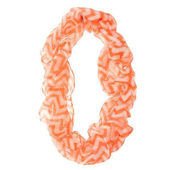 Zig Zag Neon Orange Infinity Scarf freeshipping - Higher Class Elegance