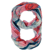 Farrah Multicolor Floral Print Infinity Scarf freeshipping - Higher Class Elegance