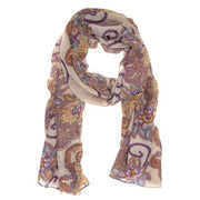 Floral Print Beige Scarf freeshipping - Higher Class Elegance