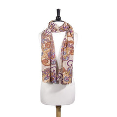 Floral Print Beige Scarf freeshipping - Higher Class Elegance