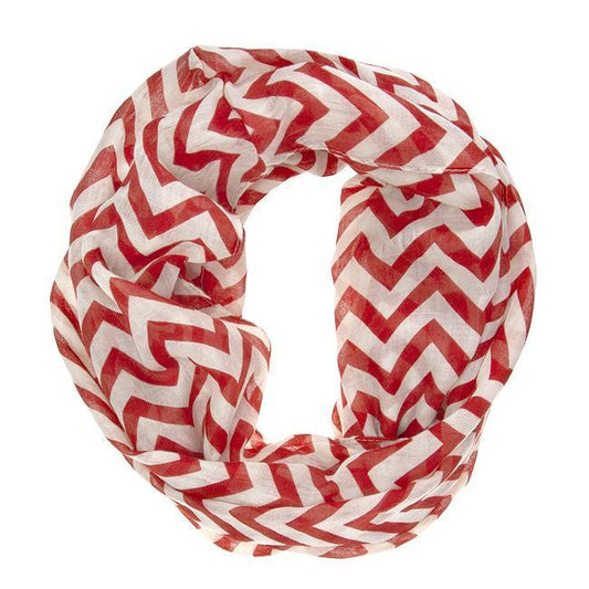 Striped Burgundy Infinity Scarf freeshipping - Higher Class Elegance