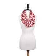Striped Burgundy Infinity Scarf freeshipping - Higher Class Elegance
