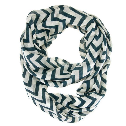Striped Green Infinity Scarf freeshipping - Higher Class Elegance