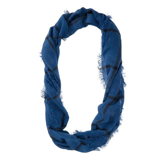 Tori Blue Plaid Infinity Scarf freeshipping - Higher Class Elegance