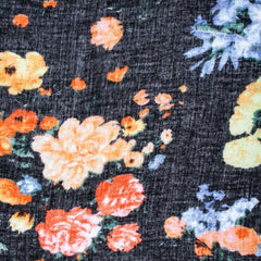 Black Aria Floral Infinity Scarf freeshipping - Higher Class Elegance