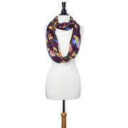 Purple Aria Floral Infinity Scarf freeshipping - Higher Class Elegance
