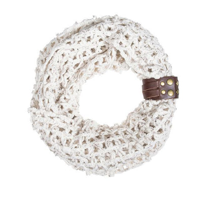 Off White Sonia Crochet Cowl Scarf freeshipping - Higher Class Elegance