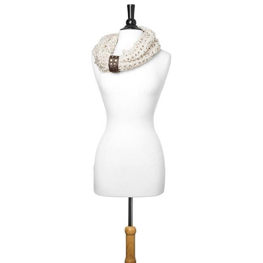 Off White Sonia Crochet Cowl Scarf freeshipping - Higher Class Elegance