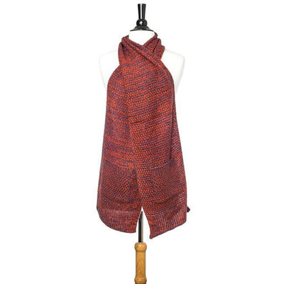 Orange Hanna Knitted Pocket Scarf freeshipping - Higher Class Elegance