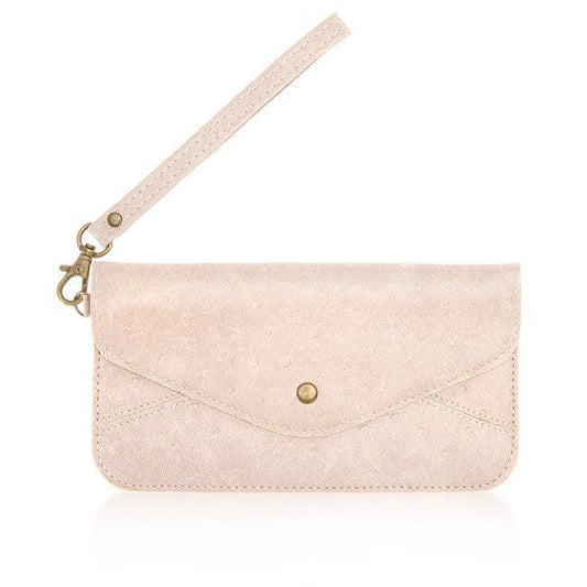 Nyla Blush Faux Leather Clutch freeshipping - Higher Class Elegance
