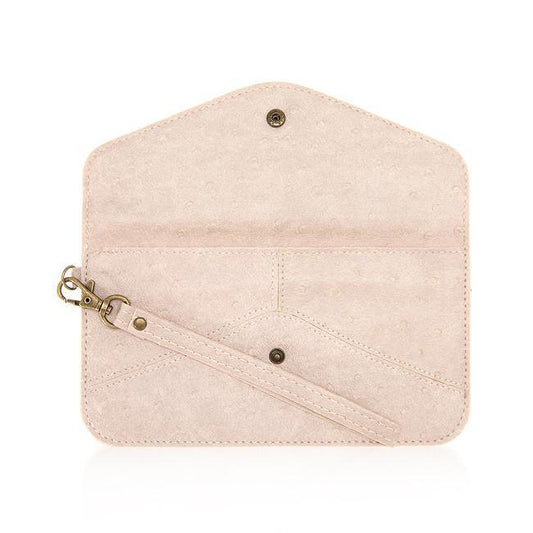 Nyla Blush Faux Leather Clutch freeshipping - Higher Class Elegance