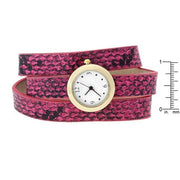 Pink Snakeskin Wrap Watch freeshipping - Higher Class Elegance