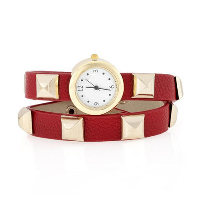Red Studded Wrap Watch freeshipping - Higher Class Elegance