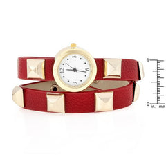 Red Studded Wrap Watch freeshipping - Higher Class Elegance