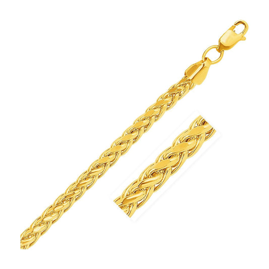 5.2mm 14k Yellow Gold Diamond Cut Round Franco Chain freeshipping - Higher Class Elegance