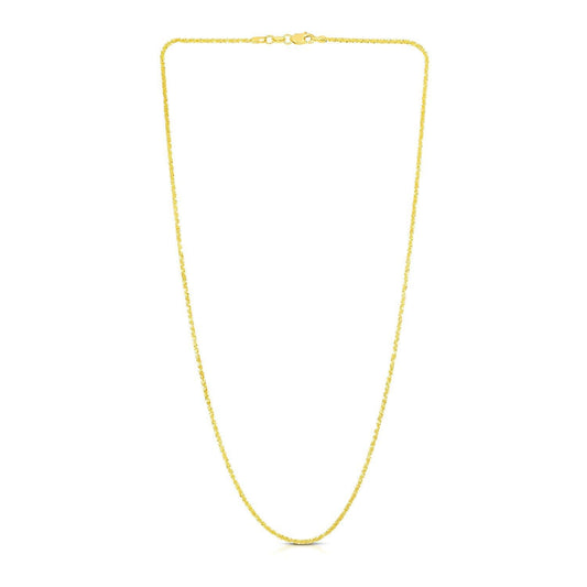 14k Yellow Gold Sparkle Chain 1.5mm freeshipping - Higher Class Elegance