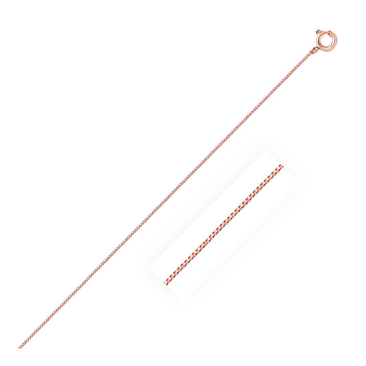 14k Rose Gold Classic Box Chain 0.45mm freeshipping - Higher Class Elegance