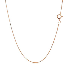 14k Rose Gold Classic Box Chain 0.45mm freeshipping - Higher Class Elegance