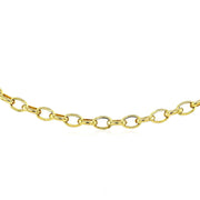 4.6mm 14k Yellow Gold Oval Rolo Chain freeshipping - Higher Class Elegance