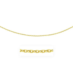 3.5mm 14k Yellow Gold Pendant Chain with Textured Links freeshipping - Higher Class Elegance