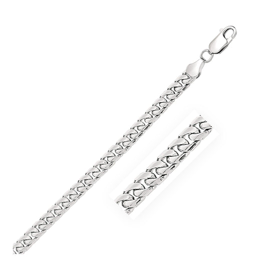 5.8mm 14k White Gold Solid Miami Cuban Chain freeshipping - Higher Class Elegance