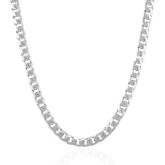 5.8mm 14k White Gold Solid Miami Cuban Chain freeshipping - Higher Class Elegance
