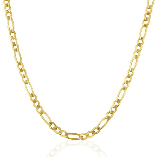 3.8mm 14k Yellow Gold Solid Figaro Chain freeshipping - Higher Class Elegance