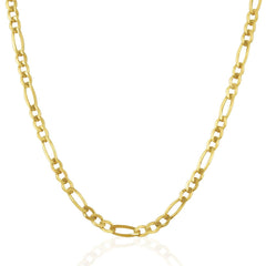 3.8mm 14k Yellow Gold Solid Figaro Chain freeshipping - Higher Class Elegance