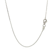 14k White Diamond Cut Cable Link Chain 0.8mm freeshipping - Higher Class Elegance