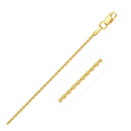 14k Yellow Gold Round Chain 1.2mm freeshipping - Higher Class Elegance