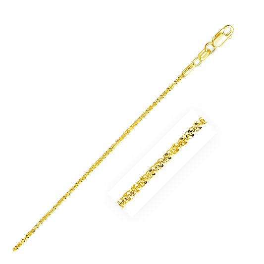 10k Yellow Gold Sparkle Chain 1.5mm freeshipping - Higher Class Elegance