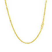 10k Yellow Gold Sparkle Chain 1.5mm freeshipping - Higher Class Elegance