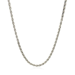 2.2mm Sterling Silver Rhodium Plated Wheat Chain freeshipping - Higher Class Elegance