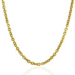 4.0mm 14k Yellow Gold Diamond Cut Cable Link Chain freeshipping - Higher Class Elegance