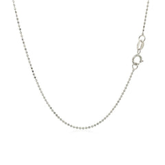 14k White Gold Diamond-Cut Bead Chain 1.0mm freeshipping - Higher Class Elegance