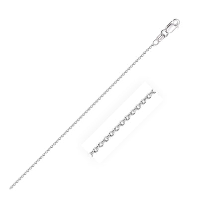 14k White Gold Round Cable Link Chain 1.2mm freeshipping - Higher Class Elegance