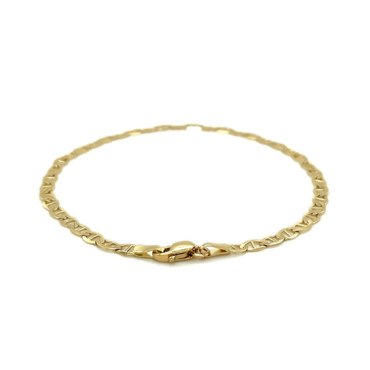 3.2mm 14k Yellow Gold Mariner Link Bracelet freeshipping - Higher Class Elegance