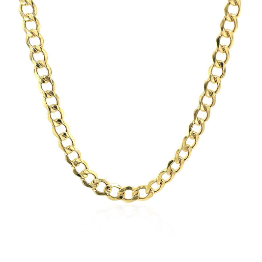 4.4mm 14k Yellow Gold Curb Chain freeshipping - Higher Class Elegance