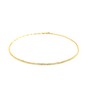 14k Yellow Gold Sparkle Anklet 1.5mm freeshipping - Higher Class Elegance