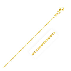 14k Yellow Gold Round Cable Link Chain 1.5mm freeshipping - Higher Class Elegance